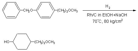 rhodium darbon catalyst for saturation of aromatics and debenzylation